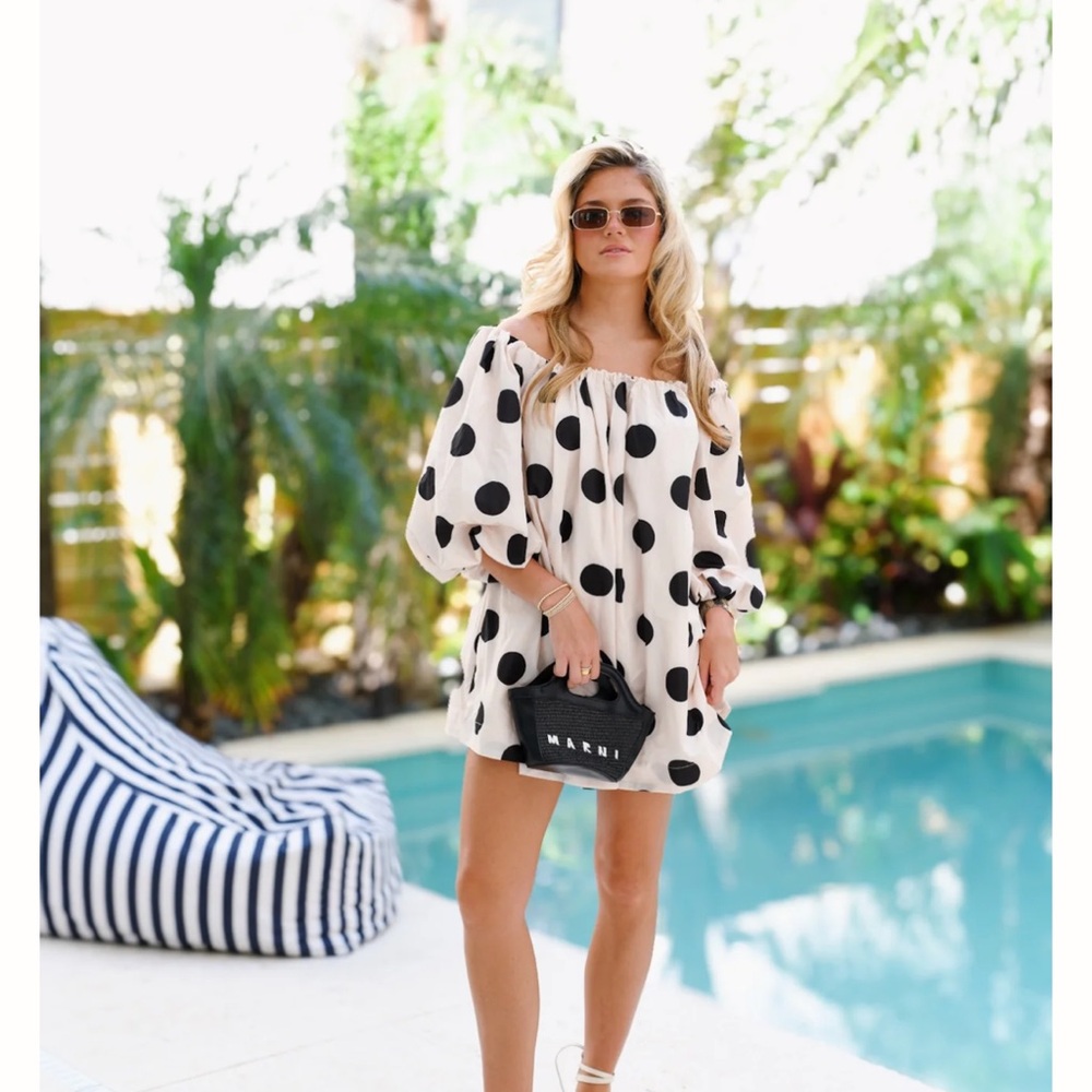 Polka Dot Off-Shoulder Dress